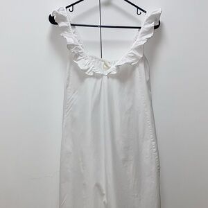 H&M white cotton maxi dress